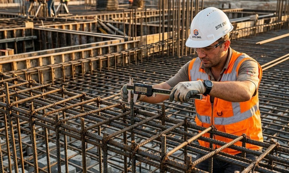 Siverek Statik Proje ve Karacadağ Bazalt Zemininde Taşıyıcı Sistem Mühendisliği - Radye Jeneral Temel Çift Sıra Donatı Ağı ve Paspayı Sehpası Düzeni